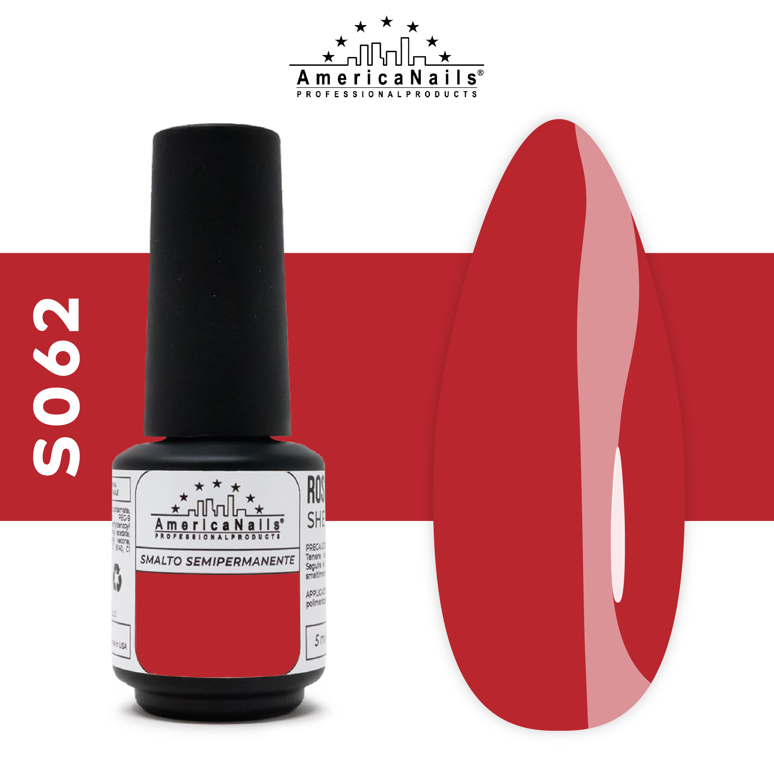 S062 Smalto Semipermanente Milano Red S062 - immagine 1